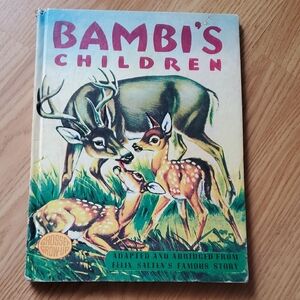 Vintage Childrens Book Bambi's Children